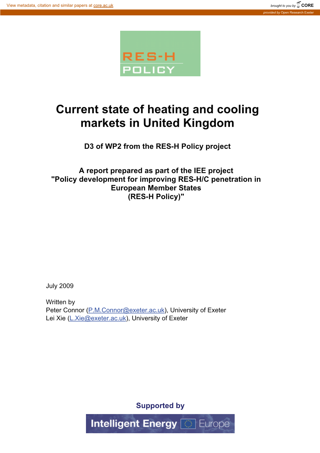 Current State of Heating and Cooling Markets in United Kingdom