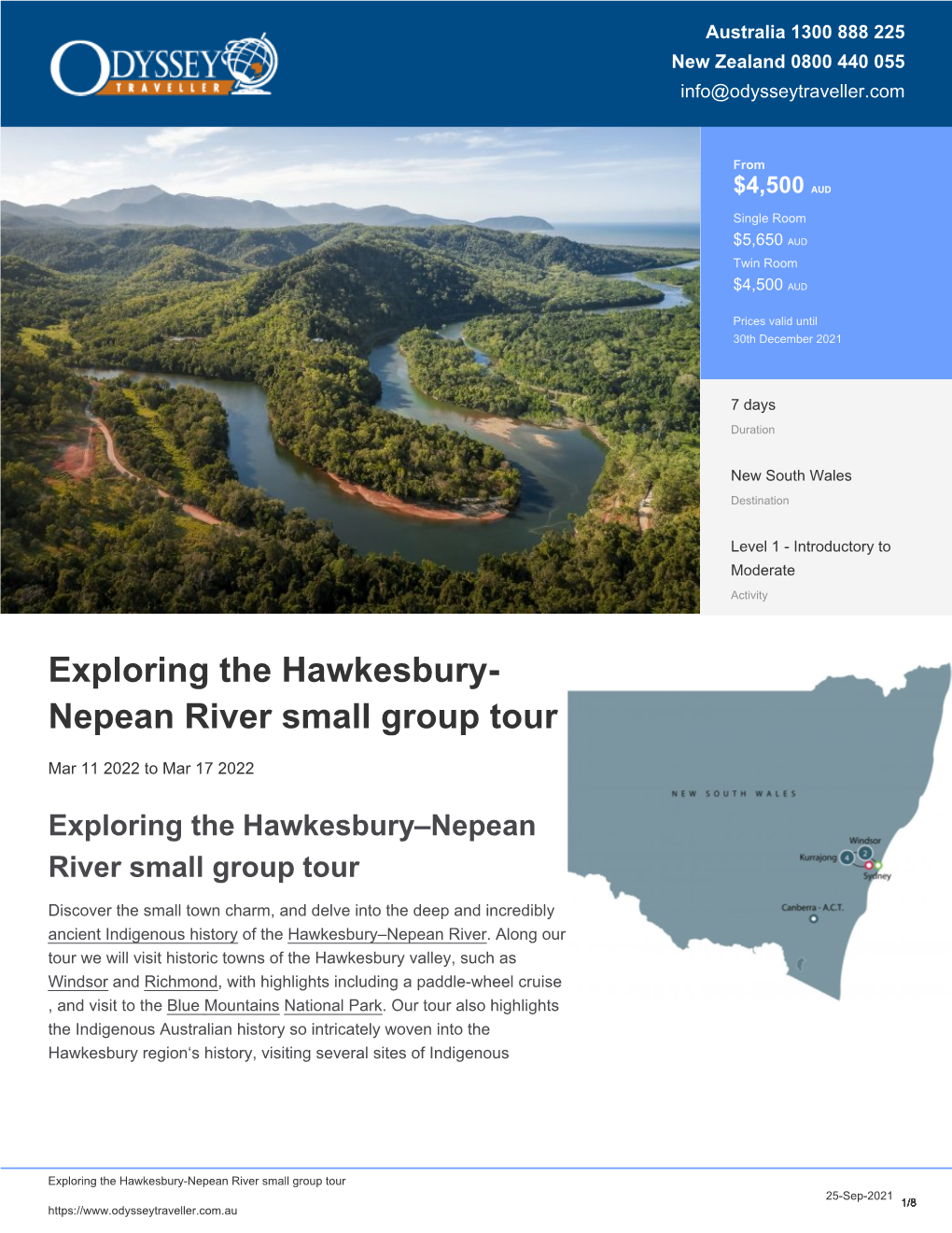 Hawkesbury River | Small Group Tour for Seniors