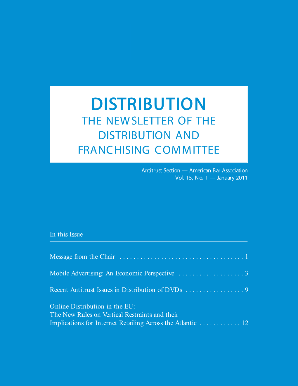 Recent Antitrust Issues in Distribution of Dvds