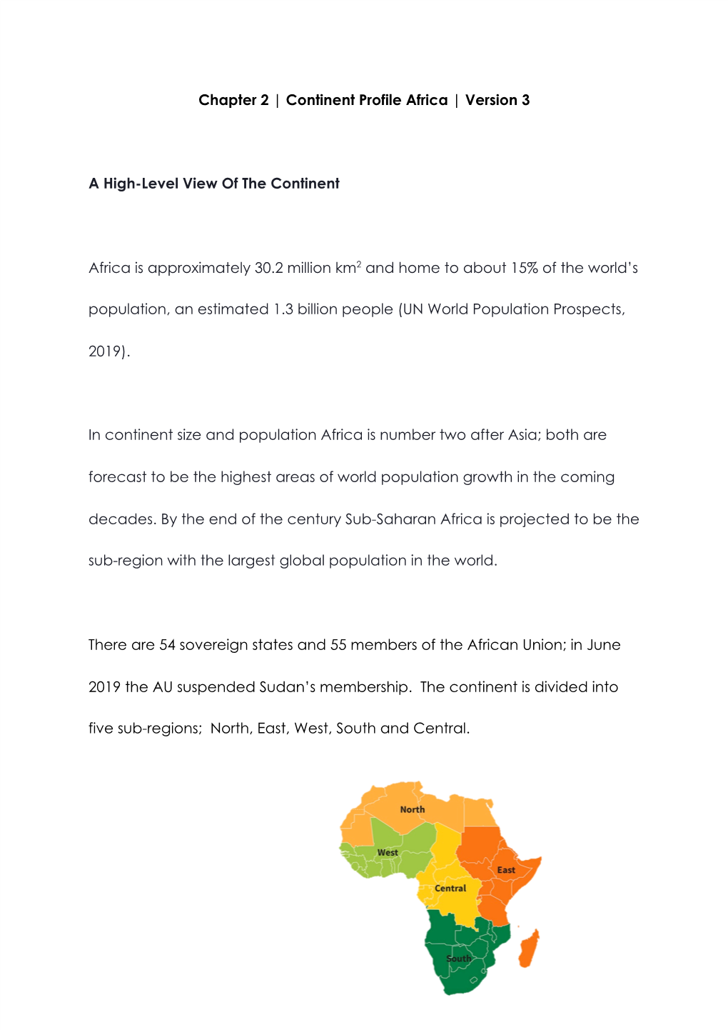 Chapter 2 | Continent Profile Africa | Version 3