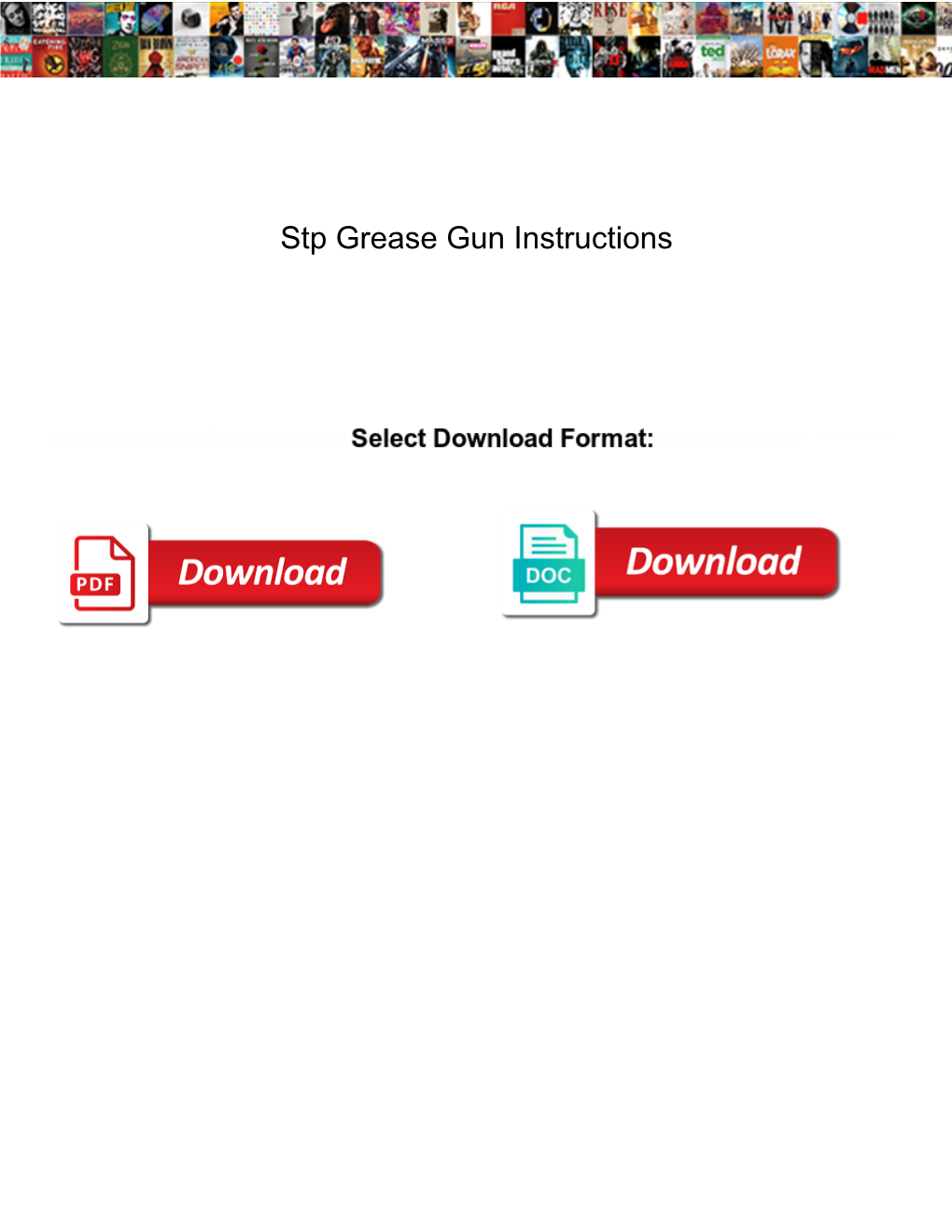 Stp Grease Gun Instructions