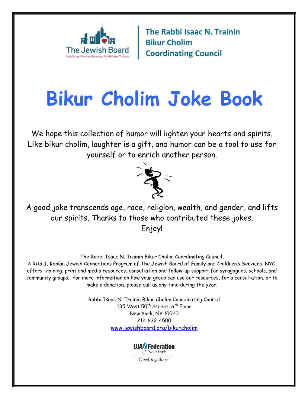 Bikur Cholim Joke Book