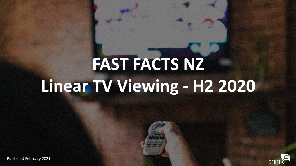 Fast Facts NZ TV Viewing TAM H2 2020