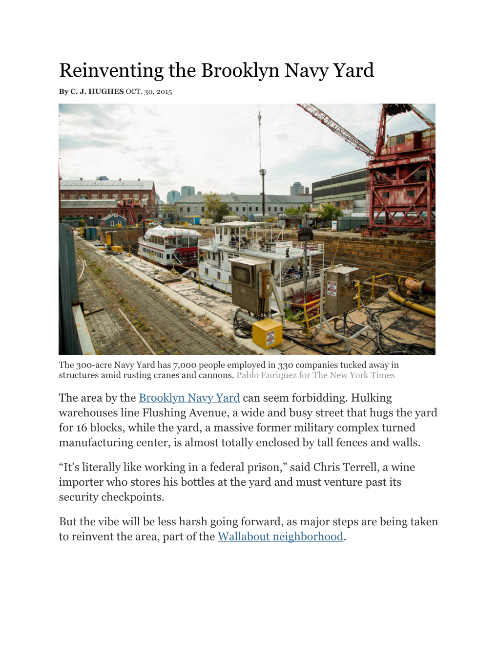 Reinventing the Brooklyn Navy Yard by C