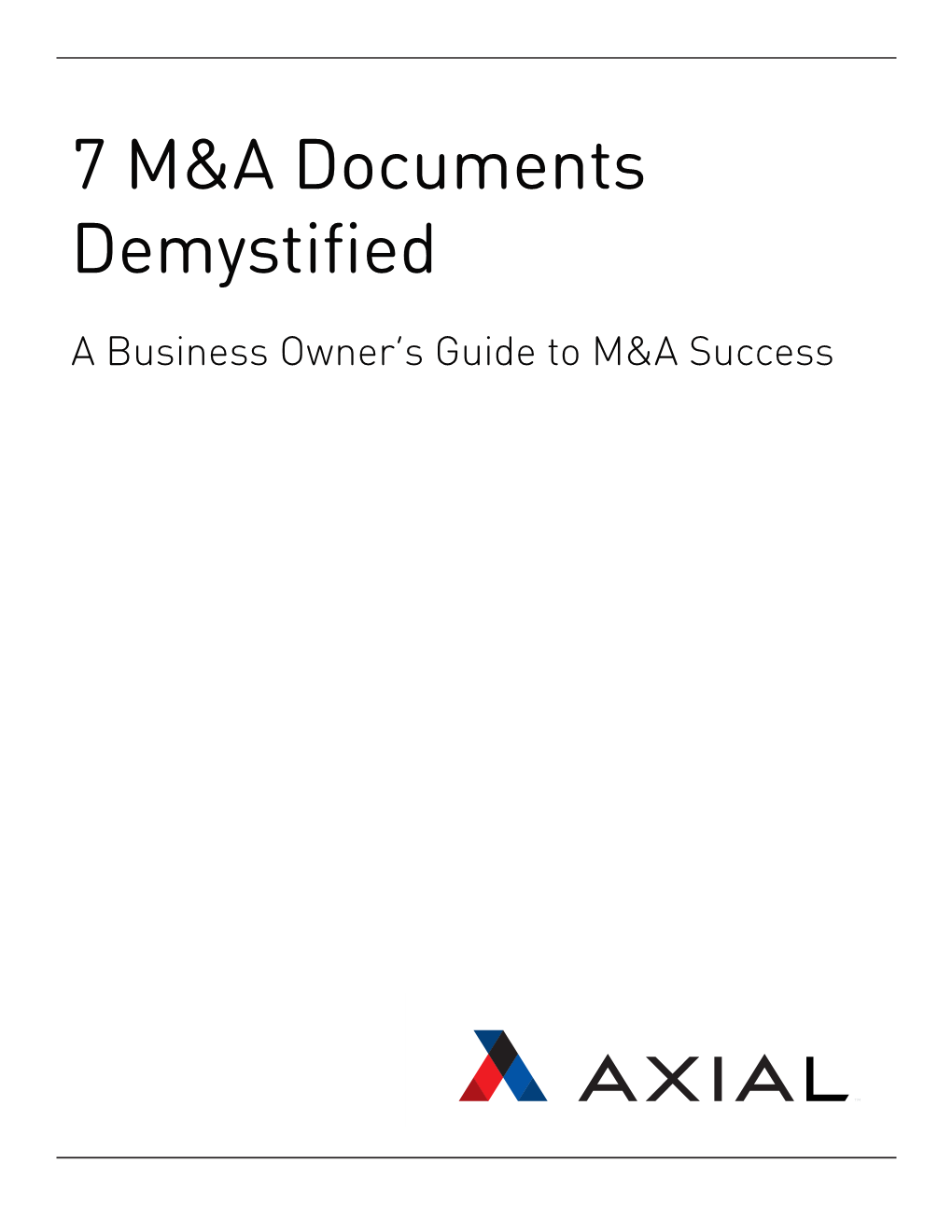 M&A Documents Demystified