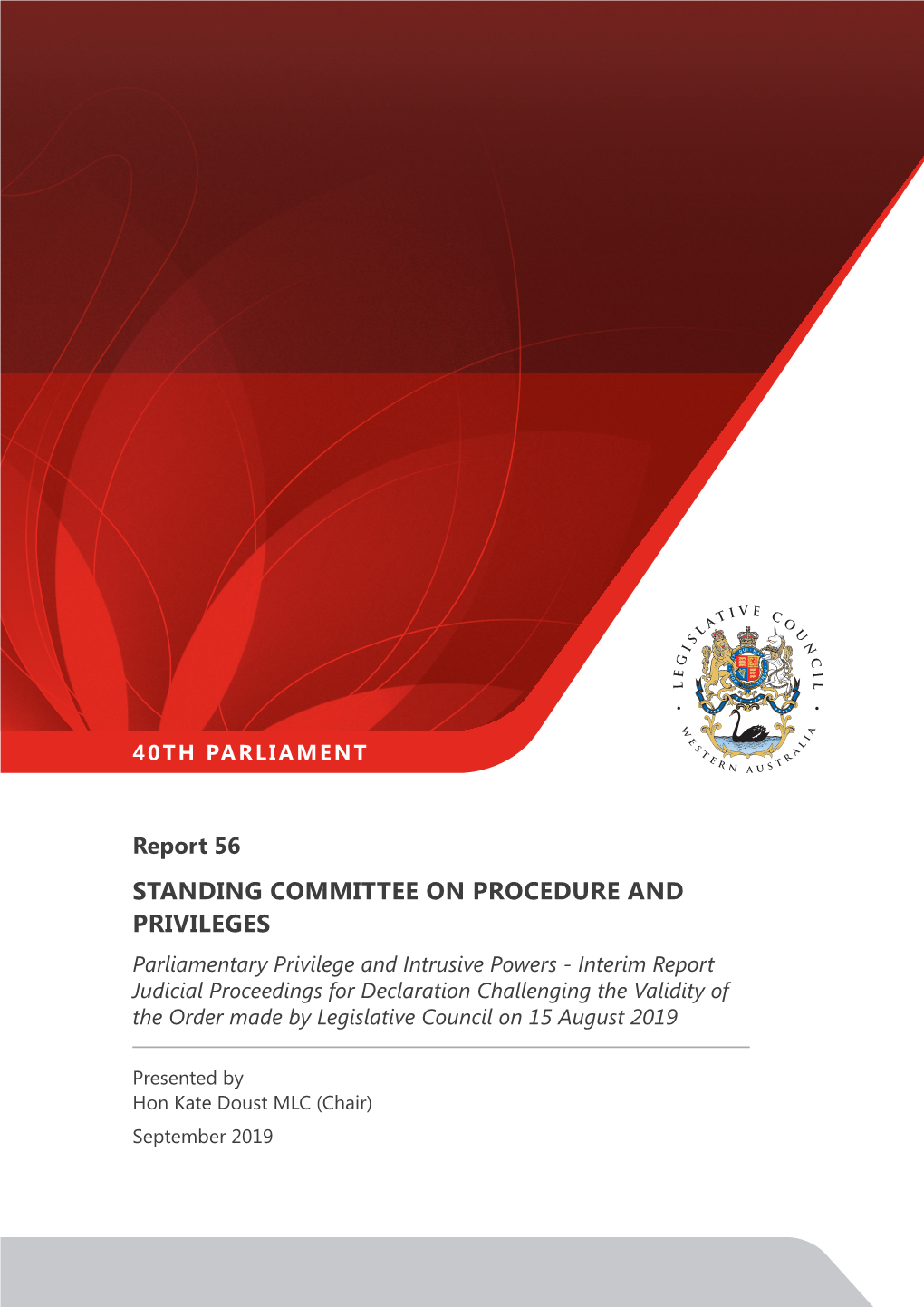 Standing Committee on Procedure and Privileges