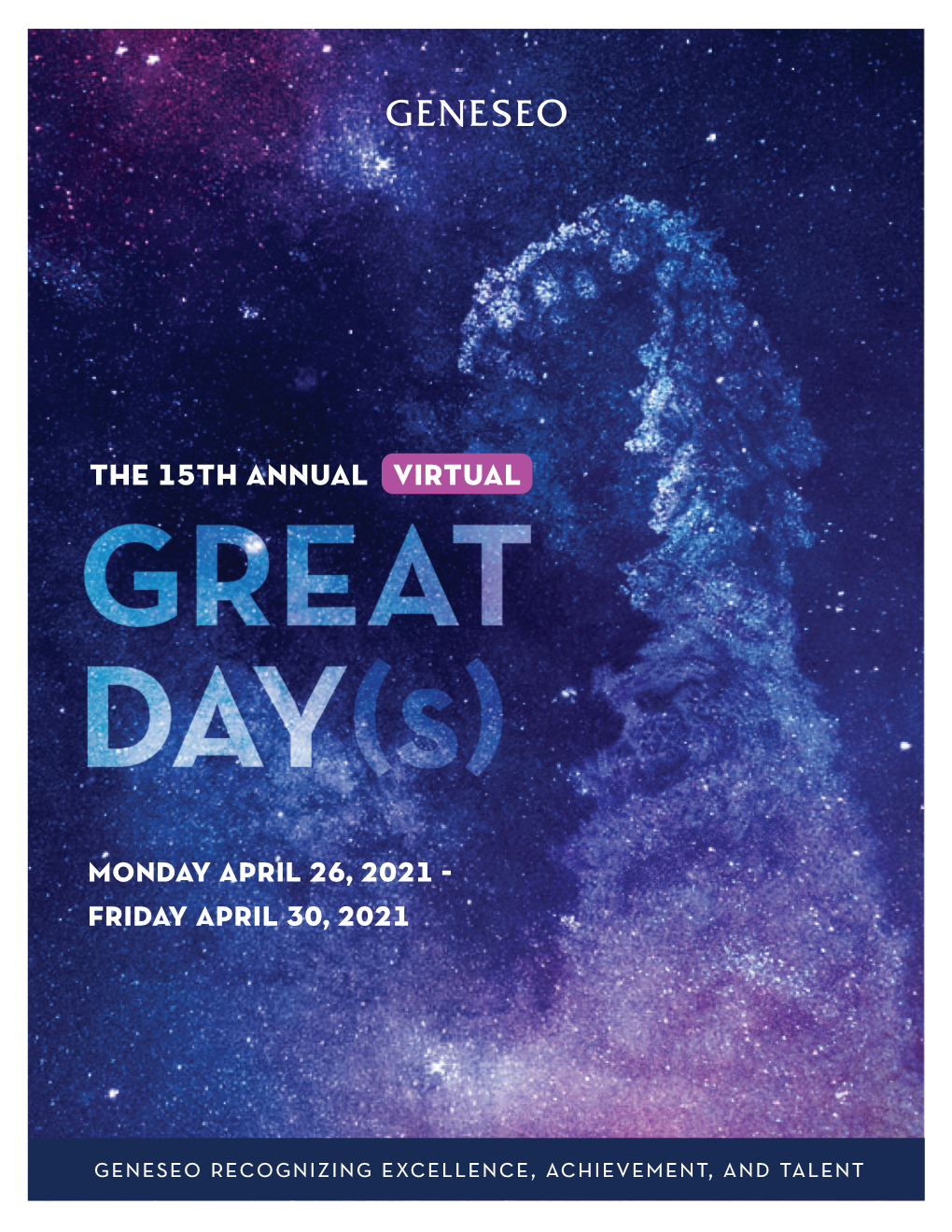 Program Lists the Abstracts for All Submissions for GREAT Day(S) 2021