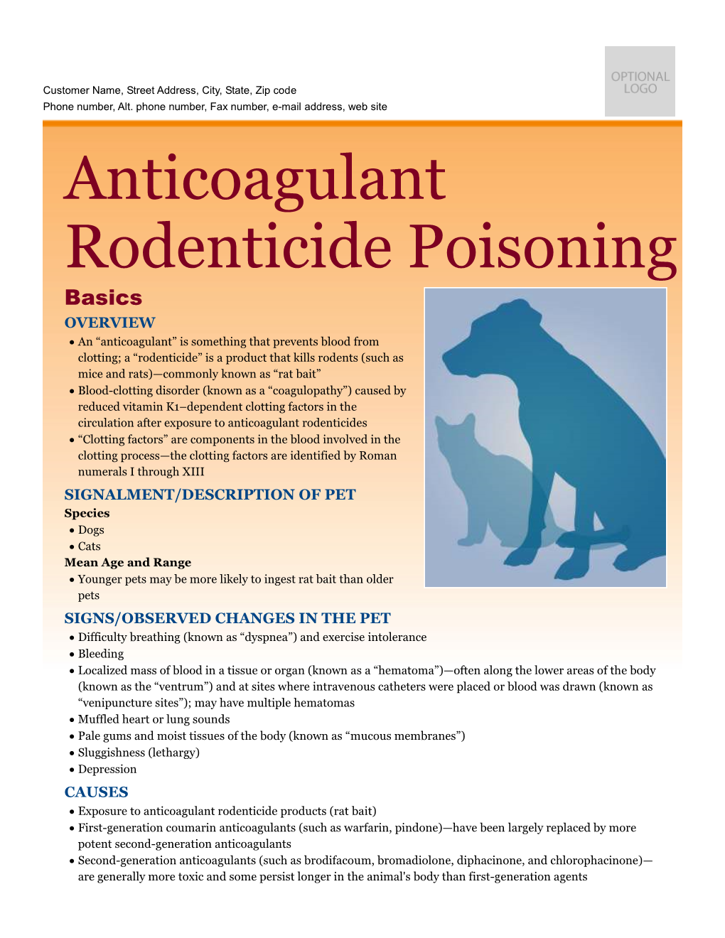 Anticoagulant Rodenticide Poisoning