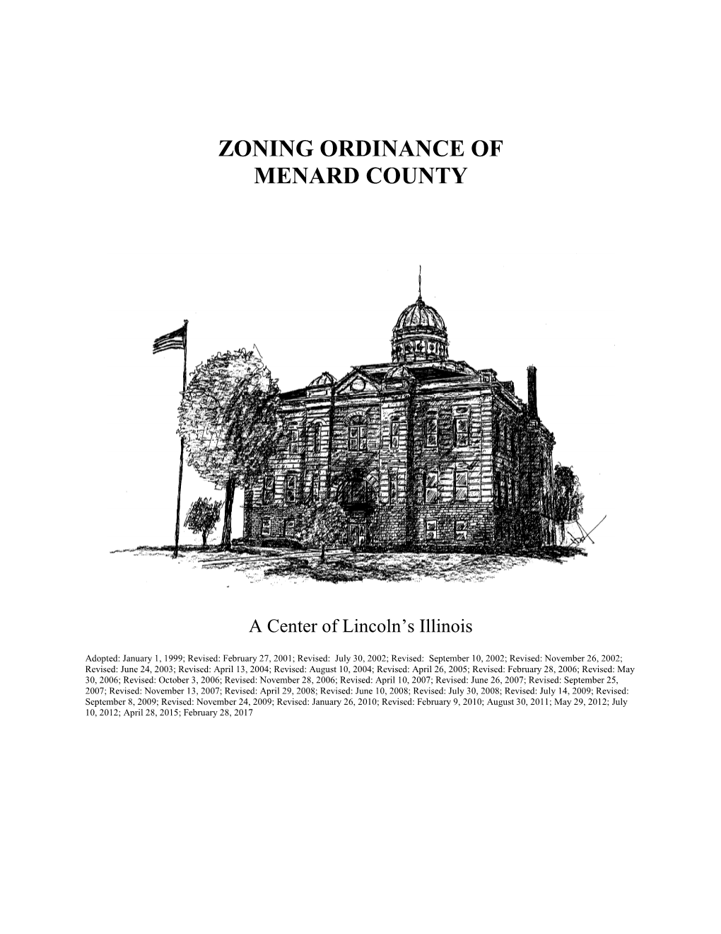 Zoning Ordinance of Menard County