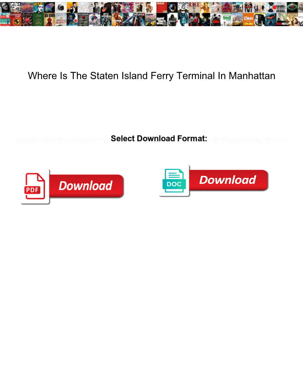 Where Is the Staten Island Ferry Terminal in Manhattan