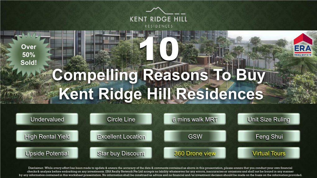Compelling Reasons to Buy Kent Ridge Hill Residences