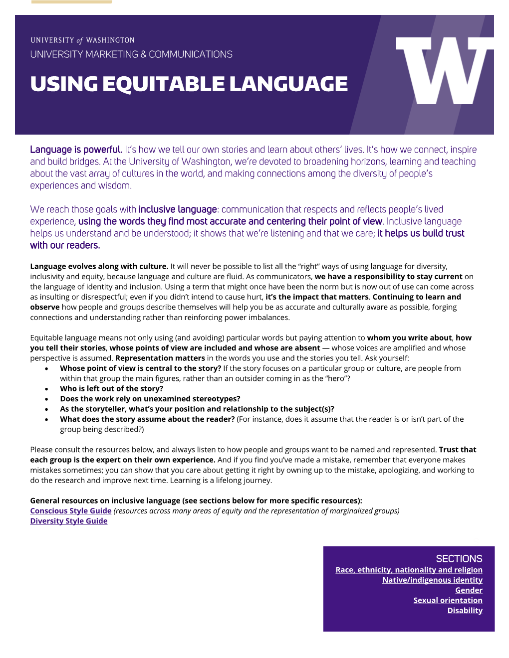 Using Equitable Language