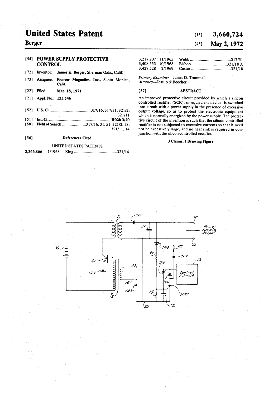 United States Patent (15) 3,660,724 Berger (45) May 2, 1972