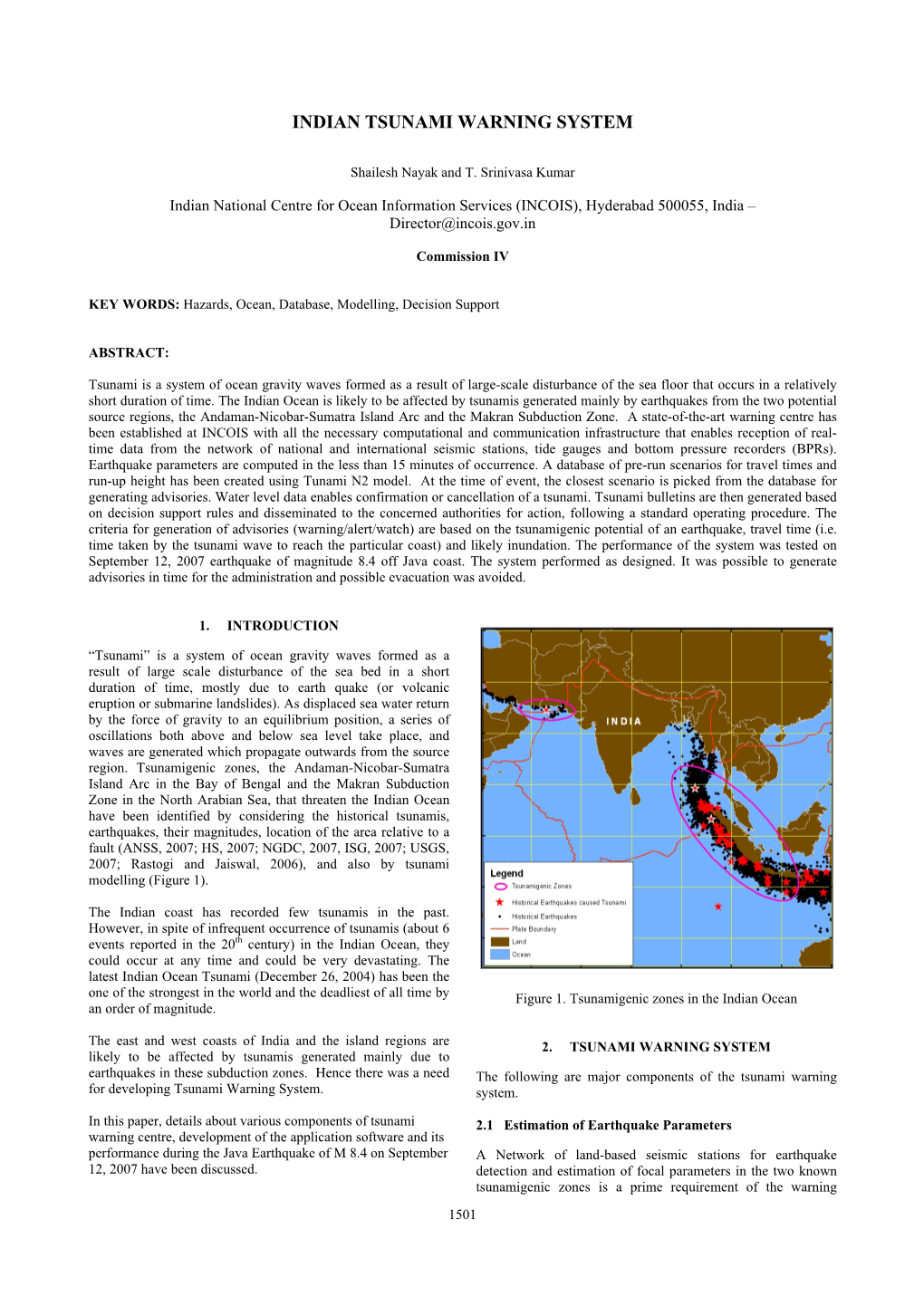 Indian Tsunami Warning System