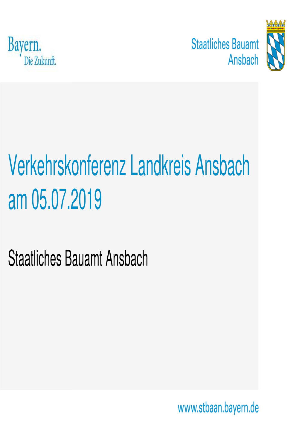 Verkehrskonferenz Landkreis Ansbach Am 05.07.2019