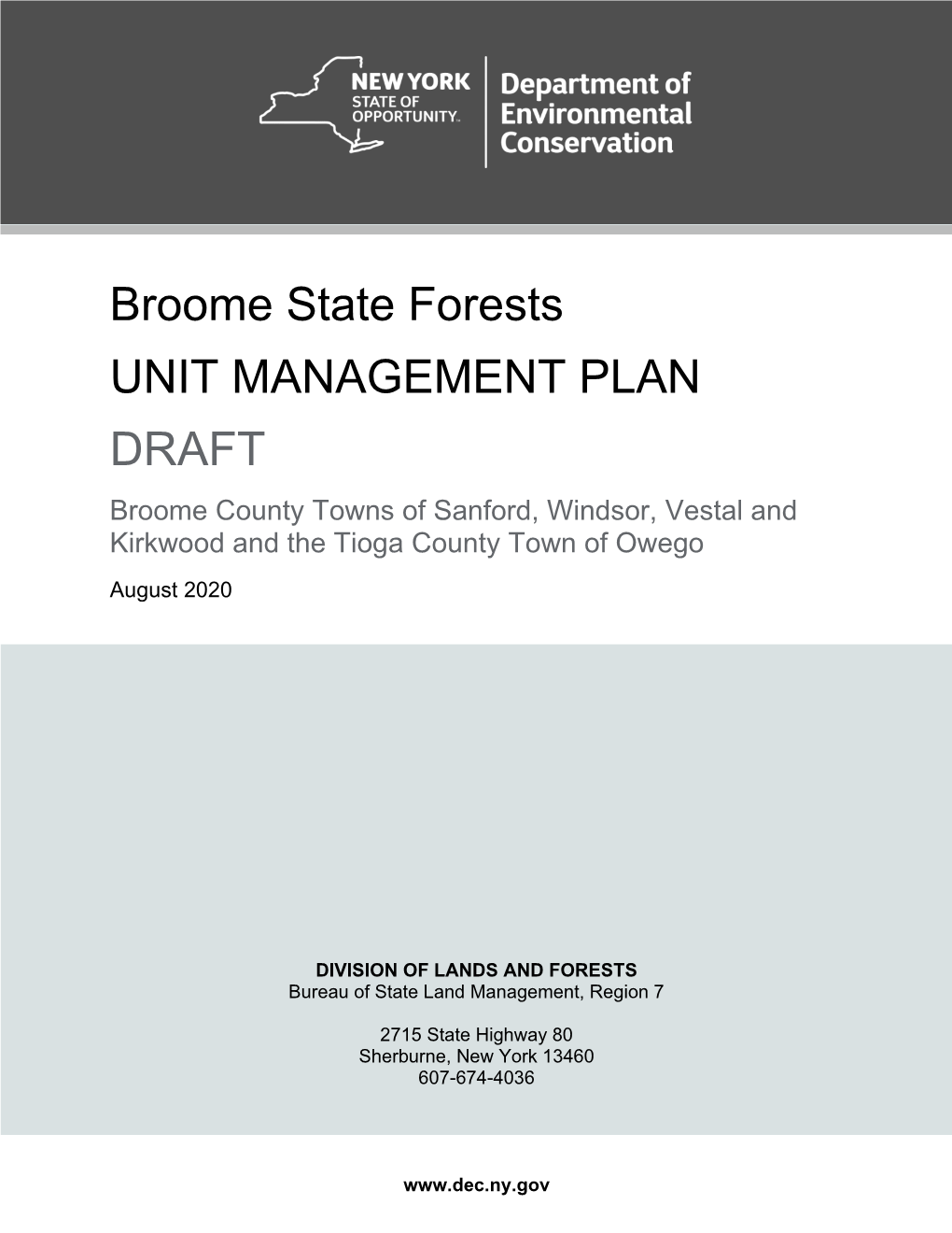Draft Broome State Forests Unit Management Plan