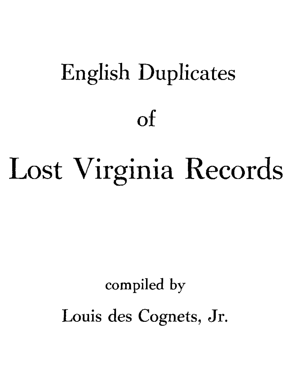 Lost Virginia Records