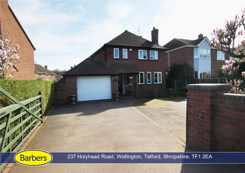 237 Holyhead Road, Wellington, Telford, Shropshire, TF1 2EA