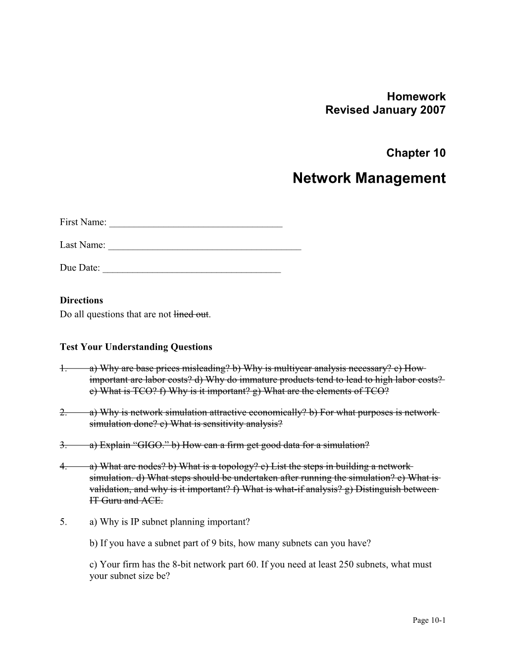 Local Area Networks I