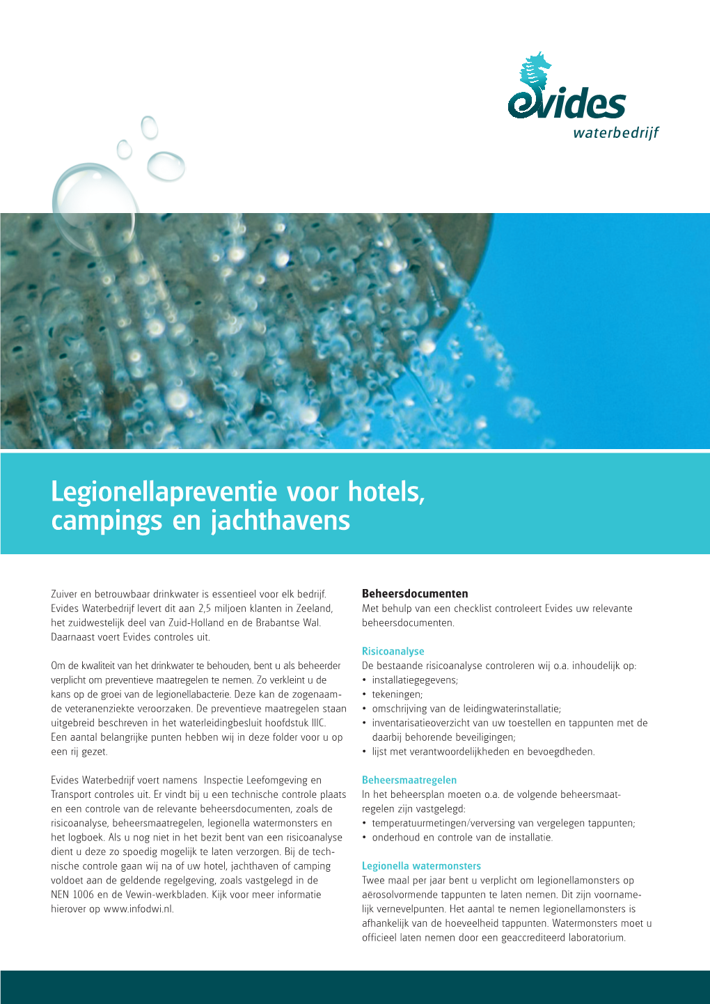 Legionellapreventie Voor Hotels, Campings En Jachthavens