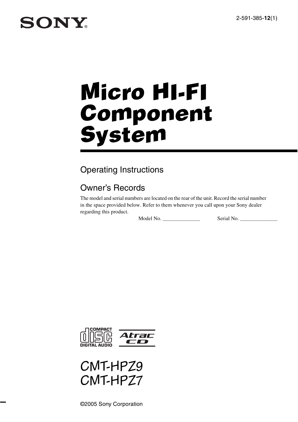 Micro HI-FI Component System