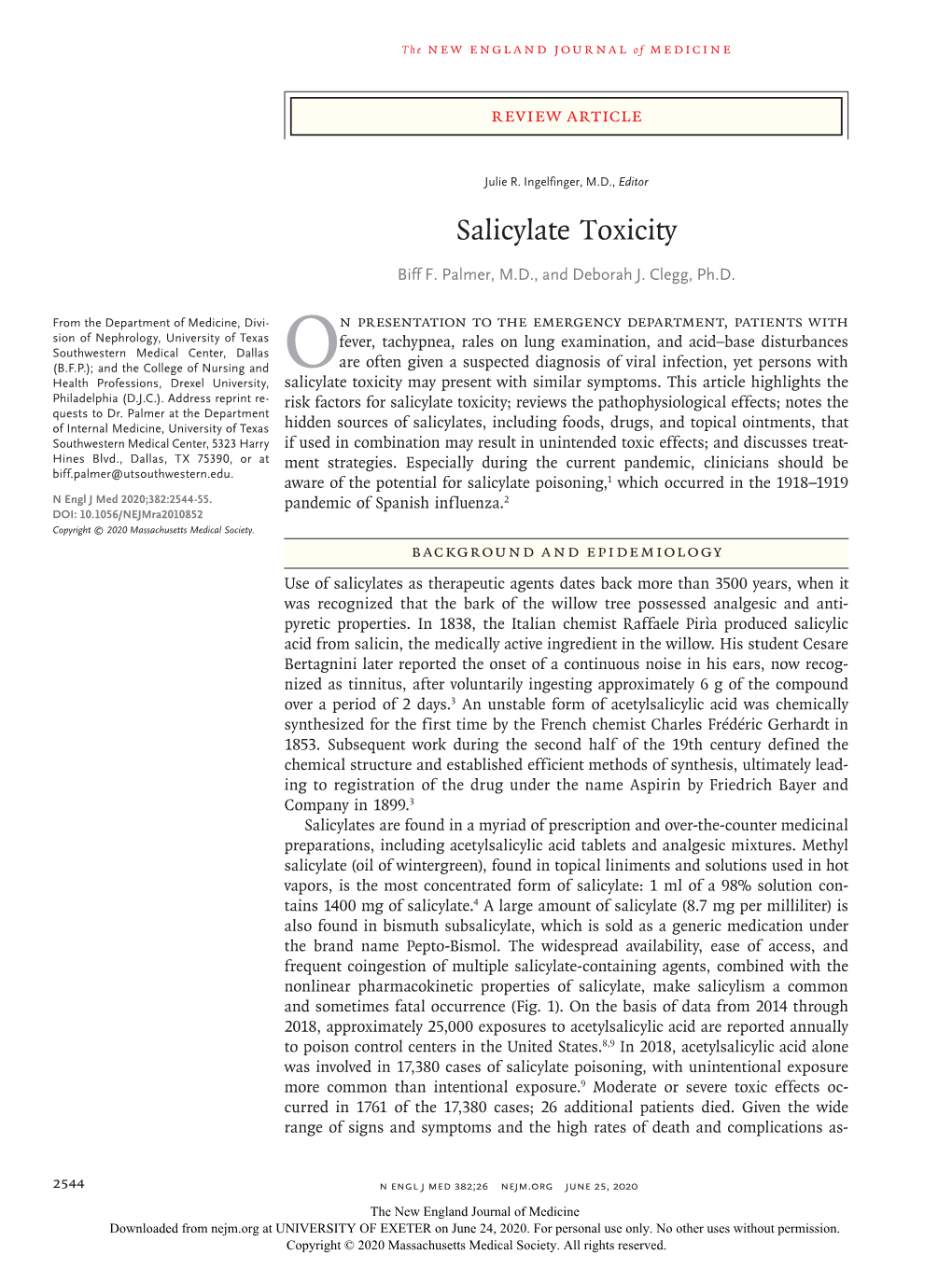 Salicylate Toxicity