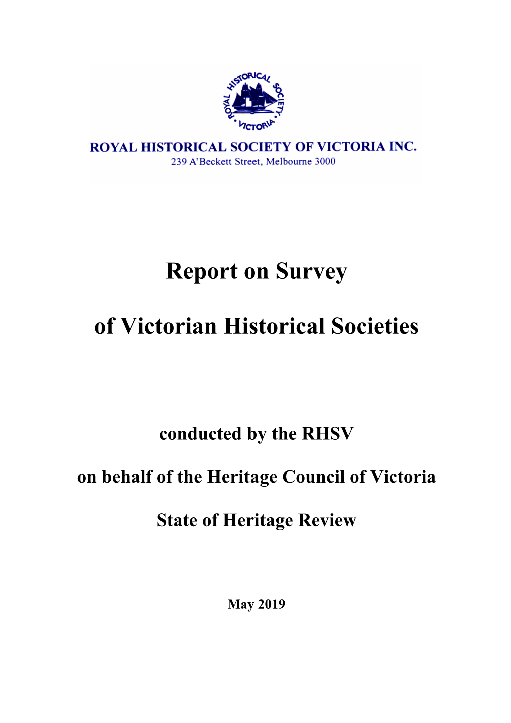 Heritage Survey Results RHSV Report