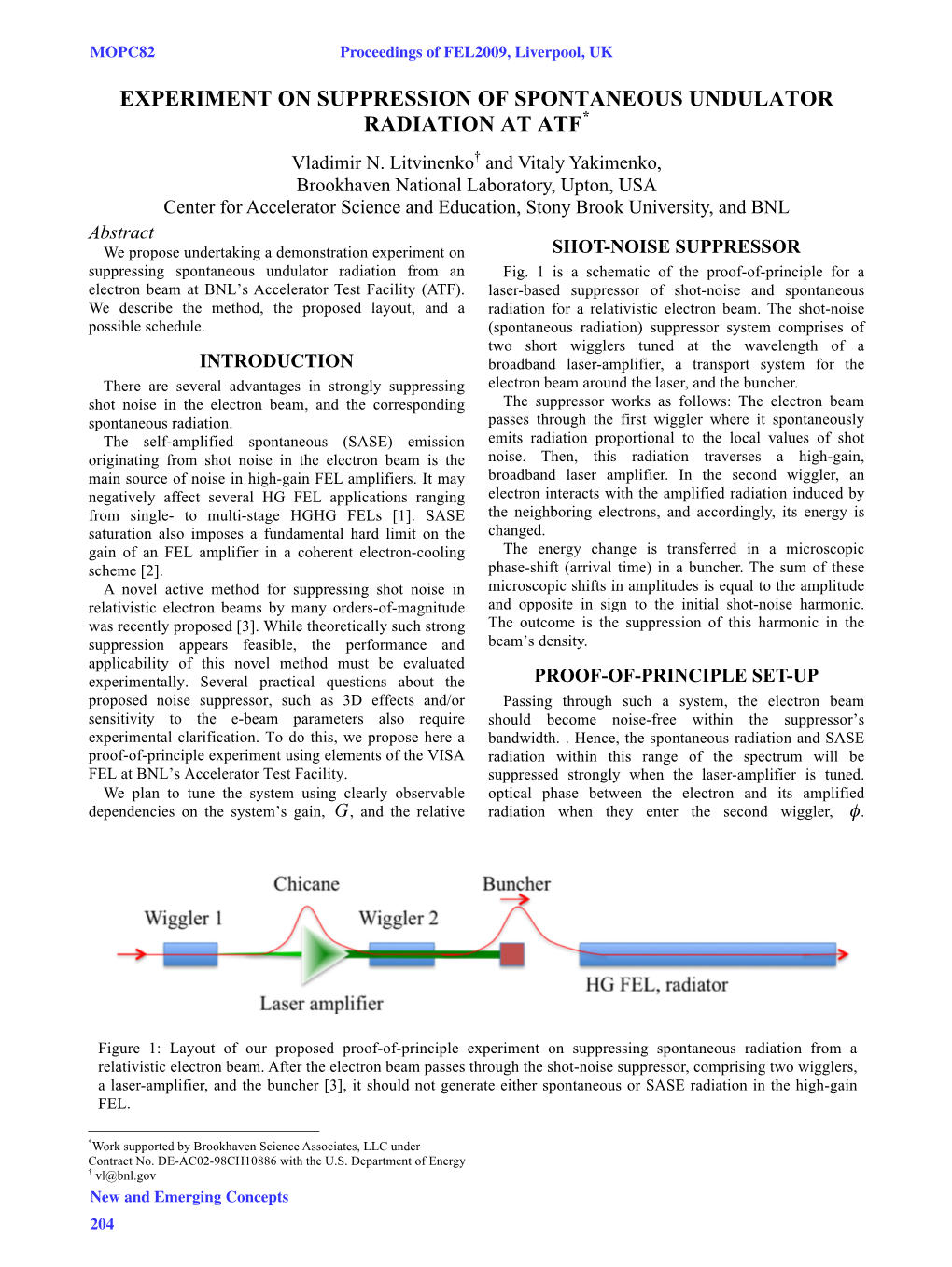 EXPERIMENT on SUPPRESSION of SPONTANEOUS UNDULATOR RADIATION at ATF* Vladimir N