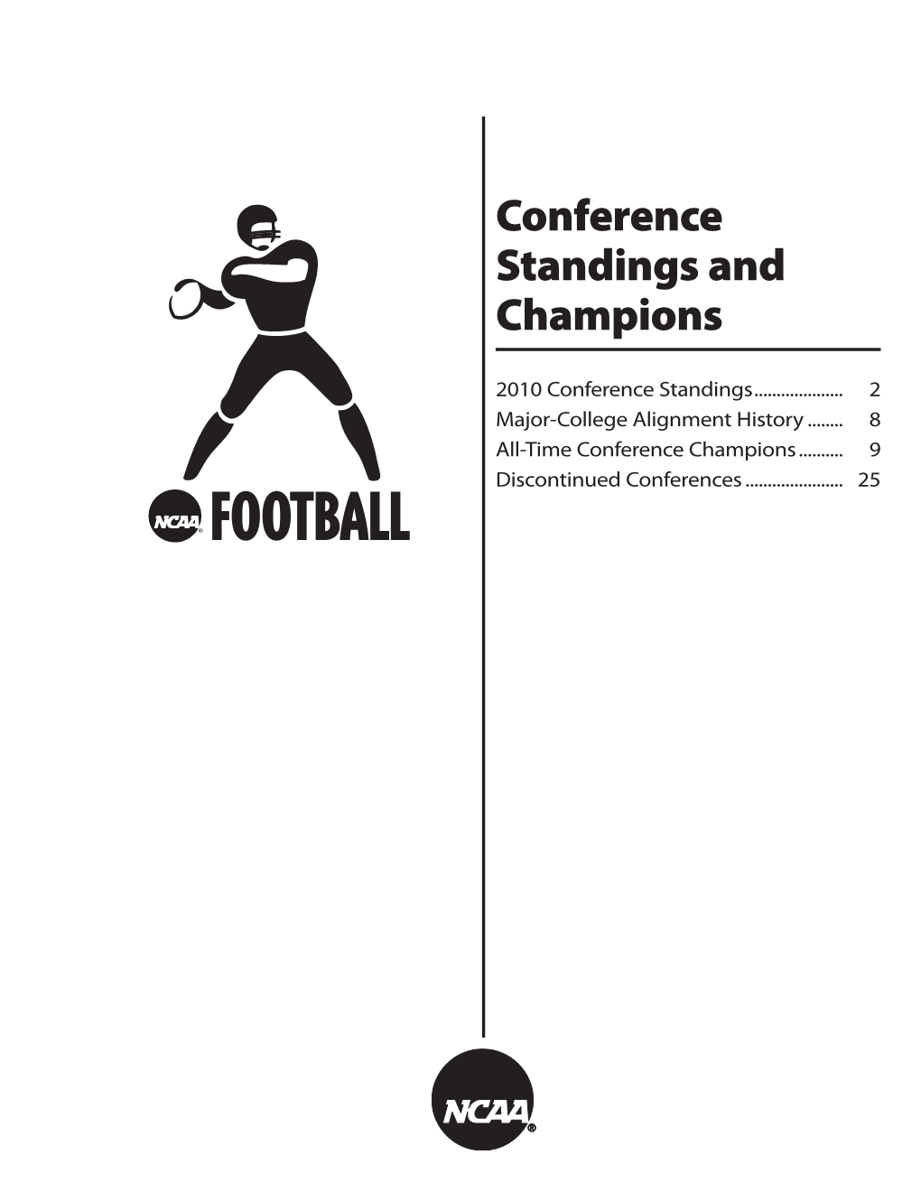 2011 Ncaa Football Records - 2010 Conference Standings