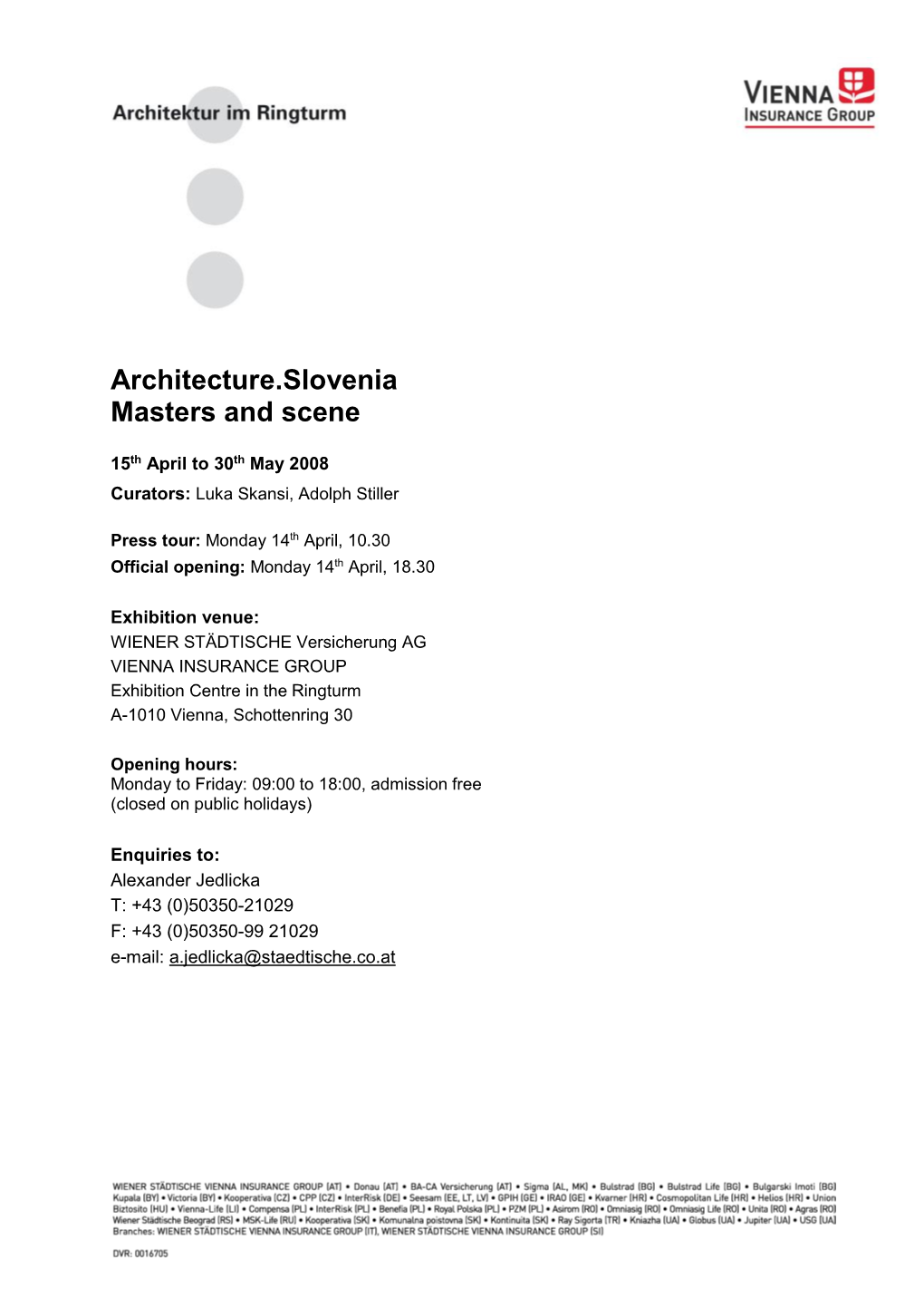 Architecture.Slovenia – Masters and Scene