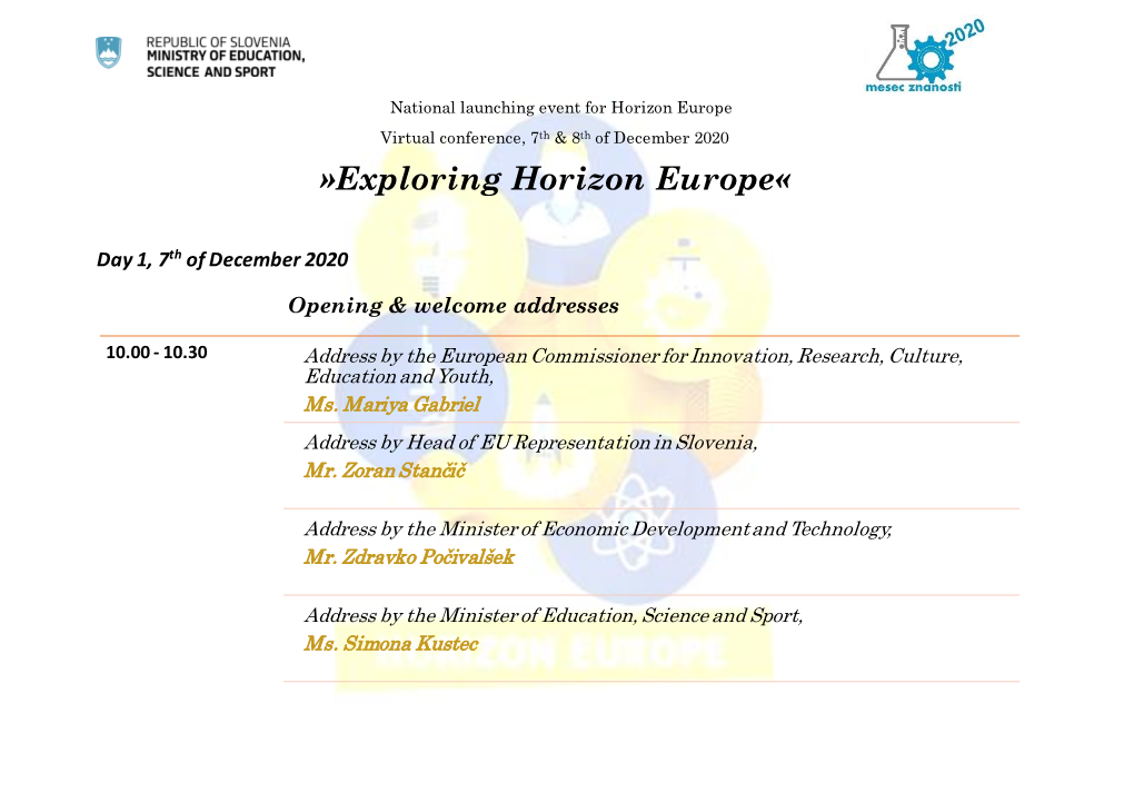 Exploring Horizon Europe«