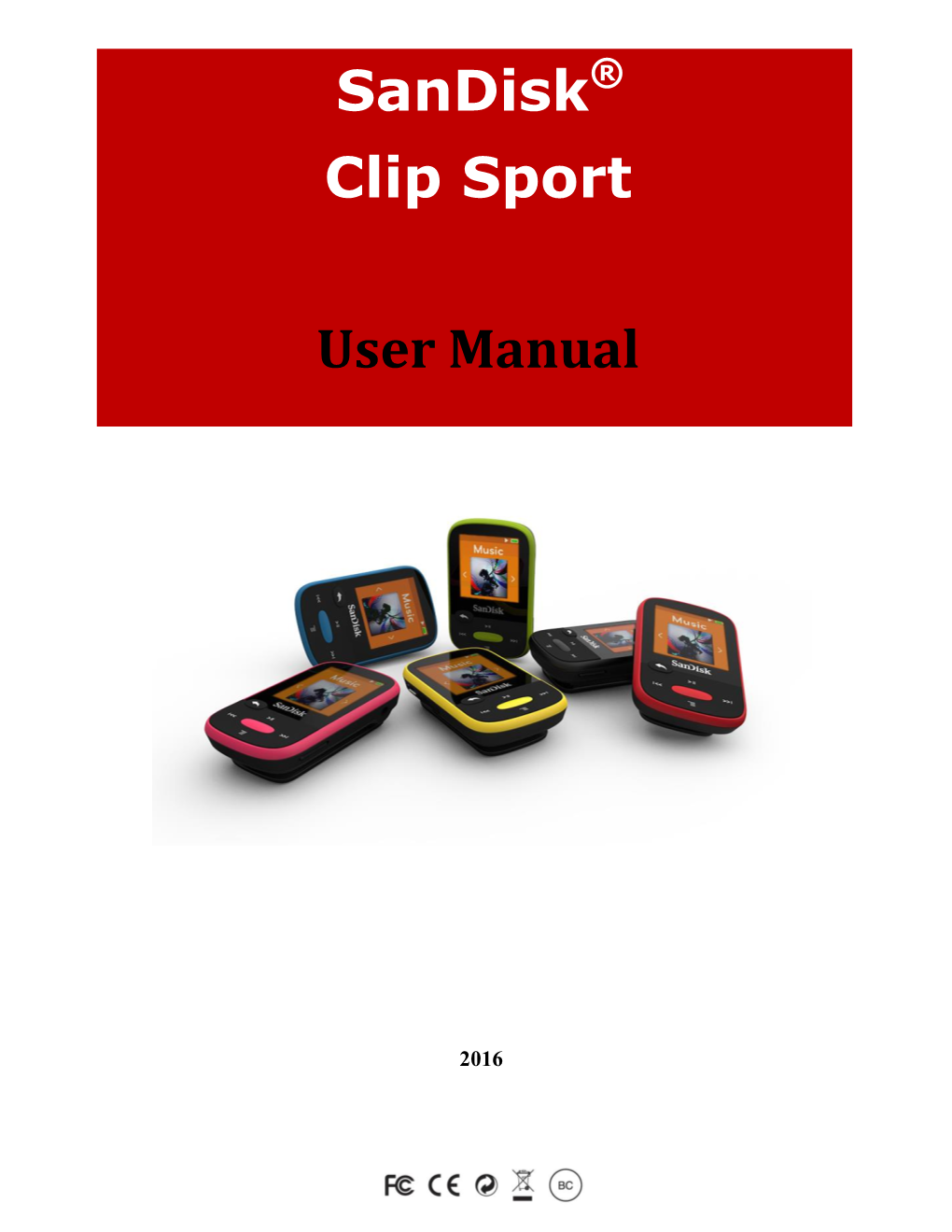 Sandisk Clip Sport User Manual