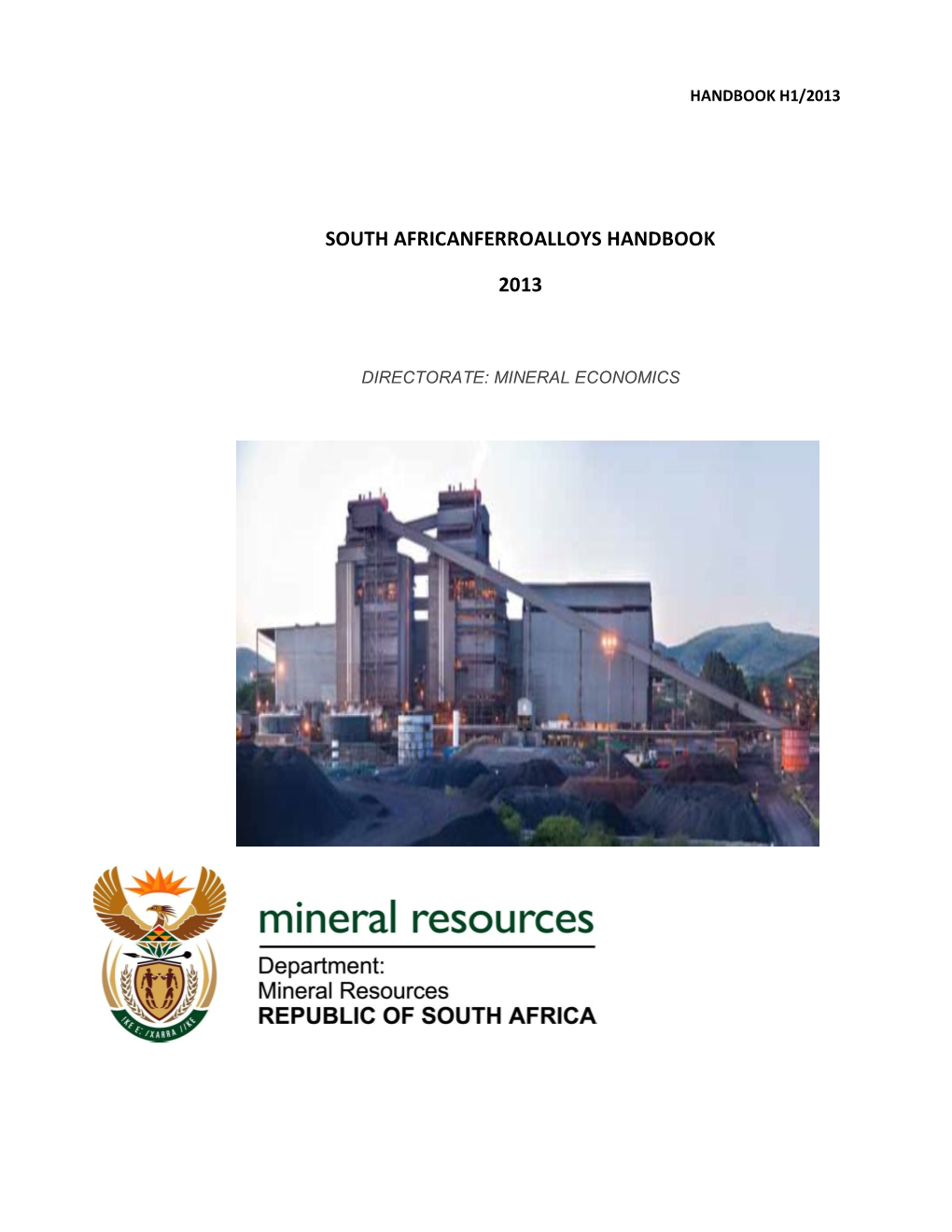 South Africanferroalloys Handbook 2013