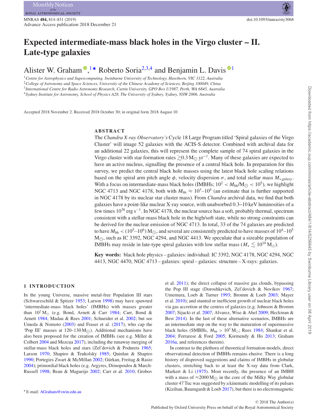 Expected Intermediate-Mass Black Holes in the Virgo Cluster – II. Late-Type Galaxies