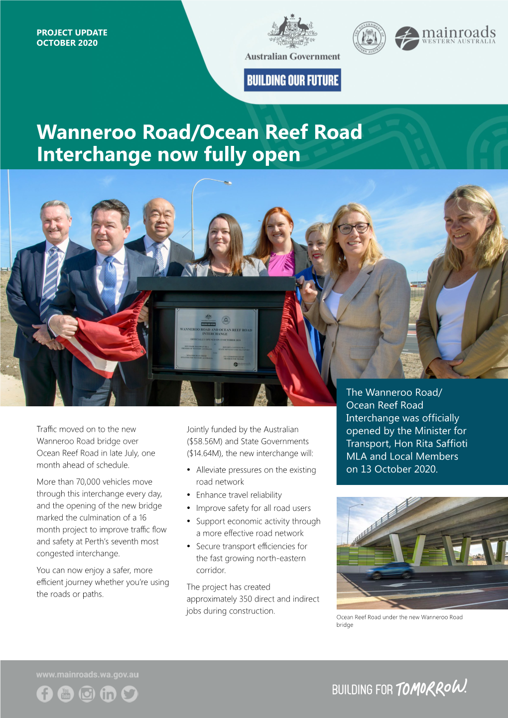 Wanneroo Road/Ocean Reef Road Interchange Now Fully Open