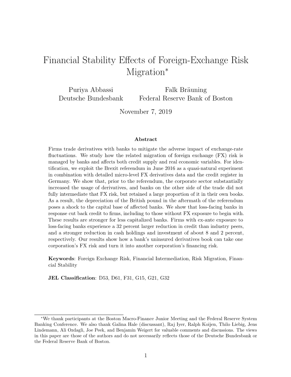 Financial Stability Effects of Foreign-Exchange Risk Migration