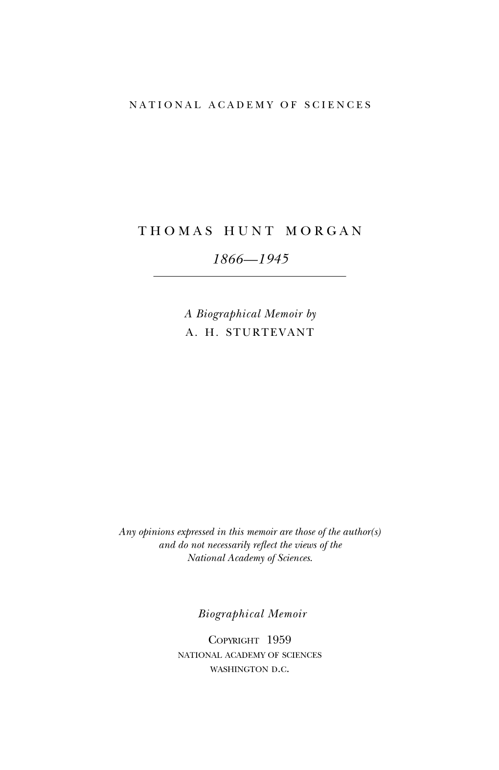 Thomas Hunt Morgan