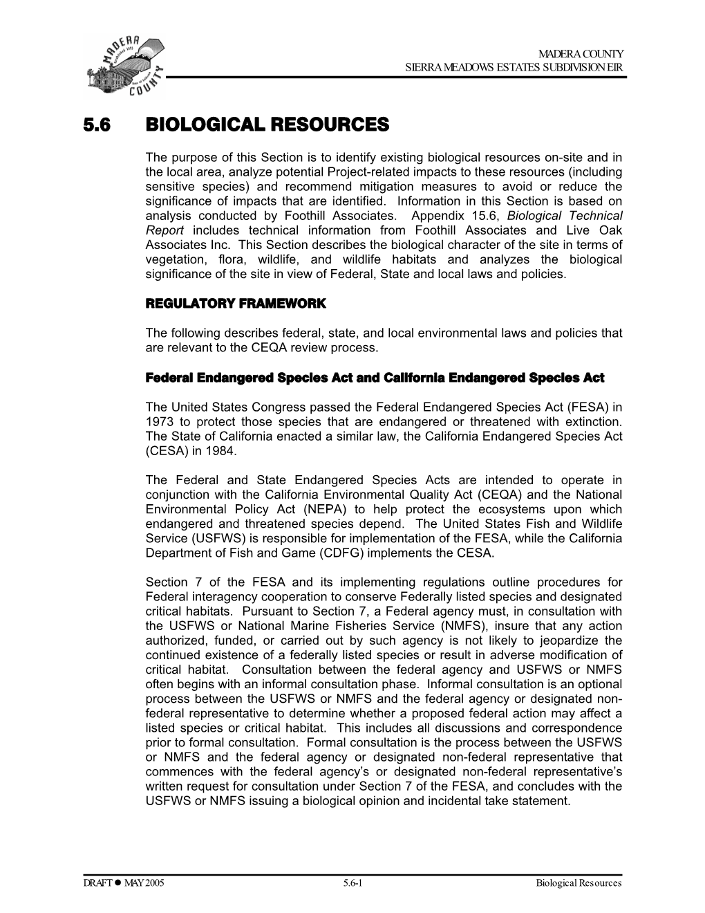 5.6 Biological Resources