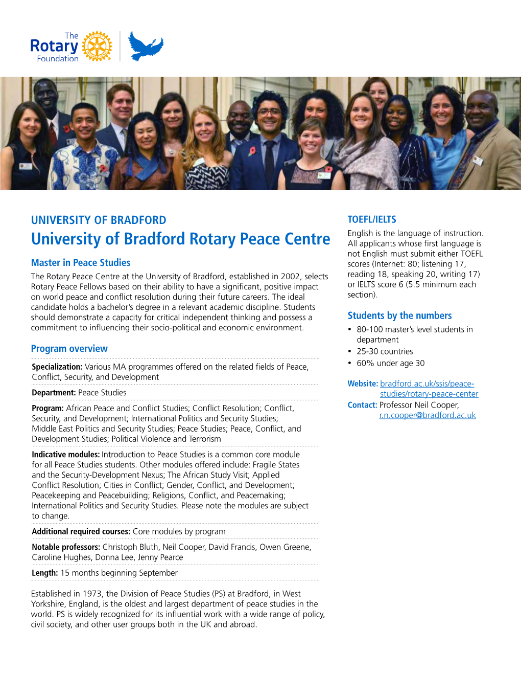 University of Bradford Rotary Peace Centre