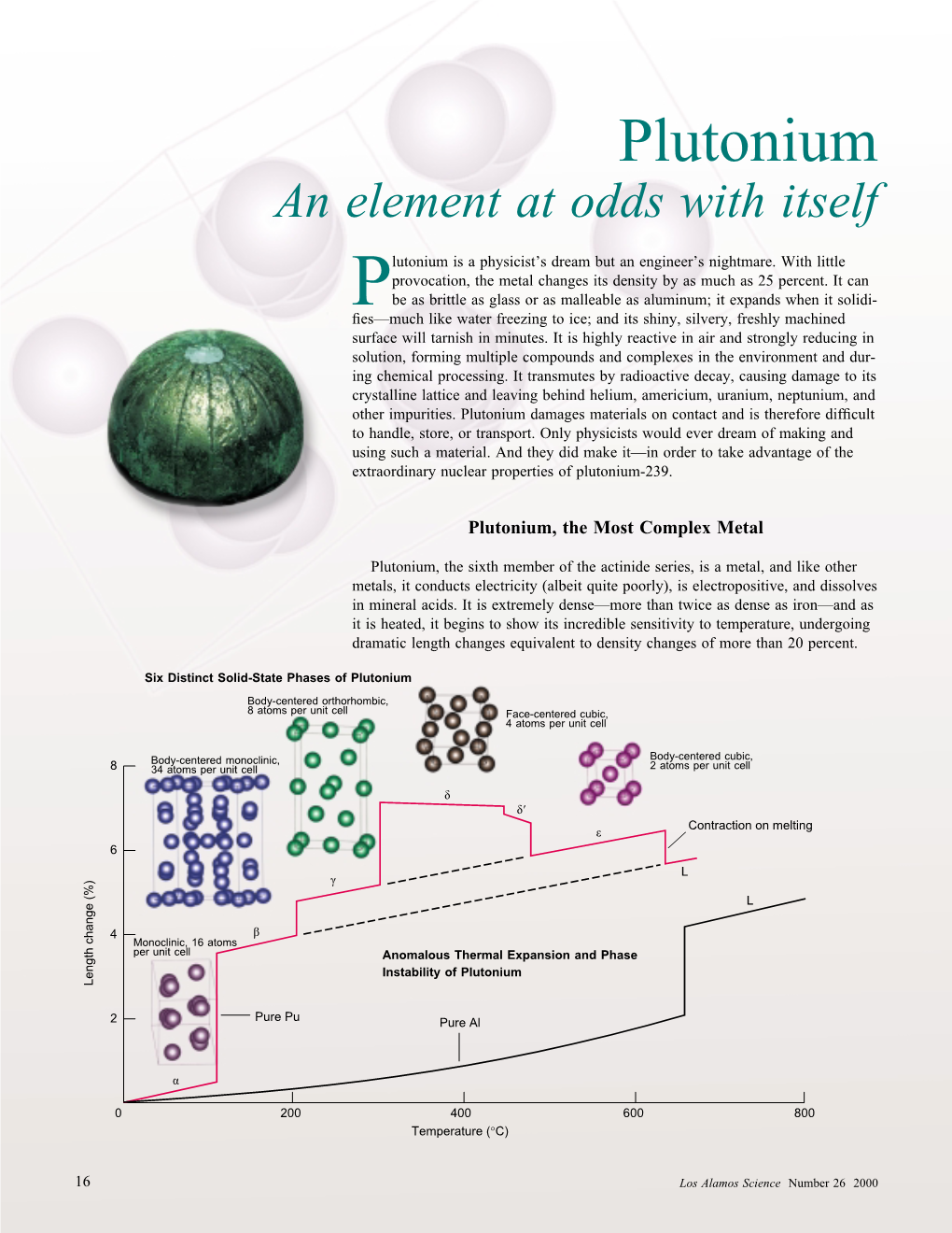 Plutonium Is a Physicist's Dream but an Engineer's Nightmare. with Little