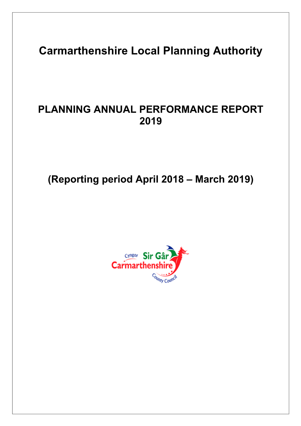 Carmarthenshire Local Planning Authority