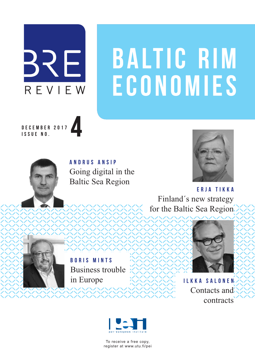 Going Digital in the Baltic Sea Region Erja Tikka Finland´S New Strategy for the Baltic Sea Region