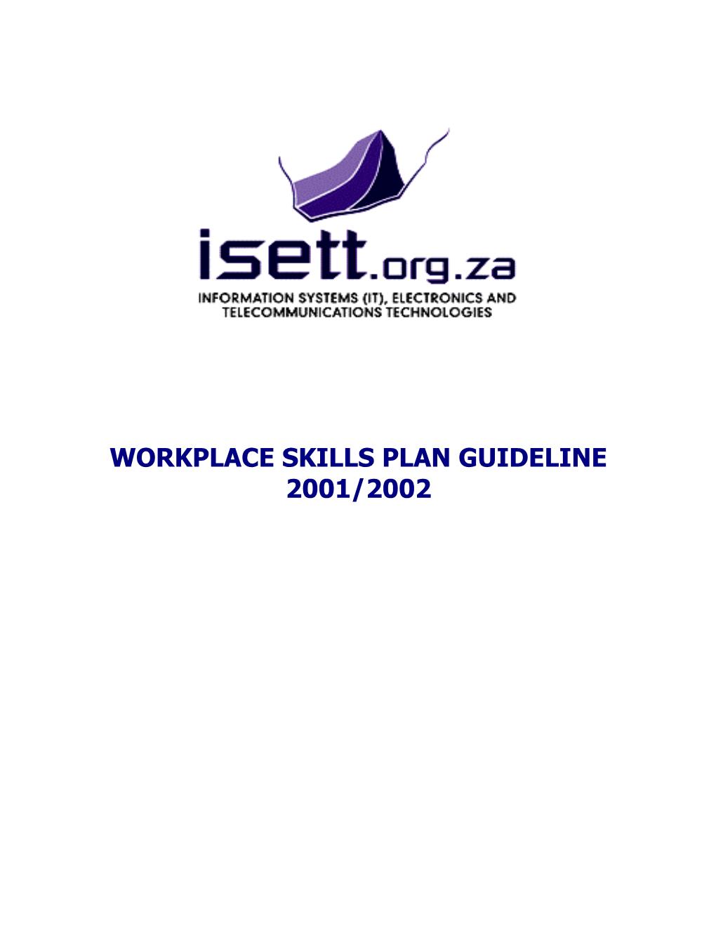 Workplace Skills Plan Guideline 2001/2002