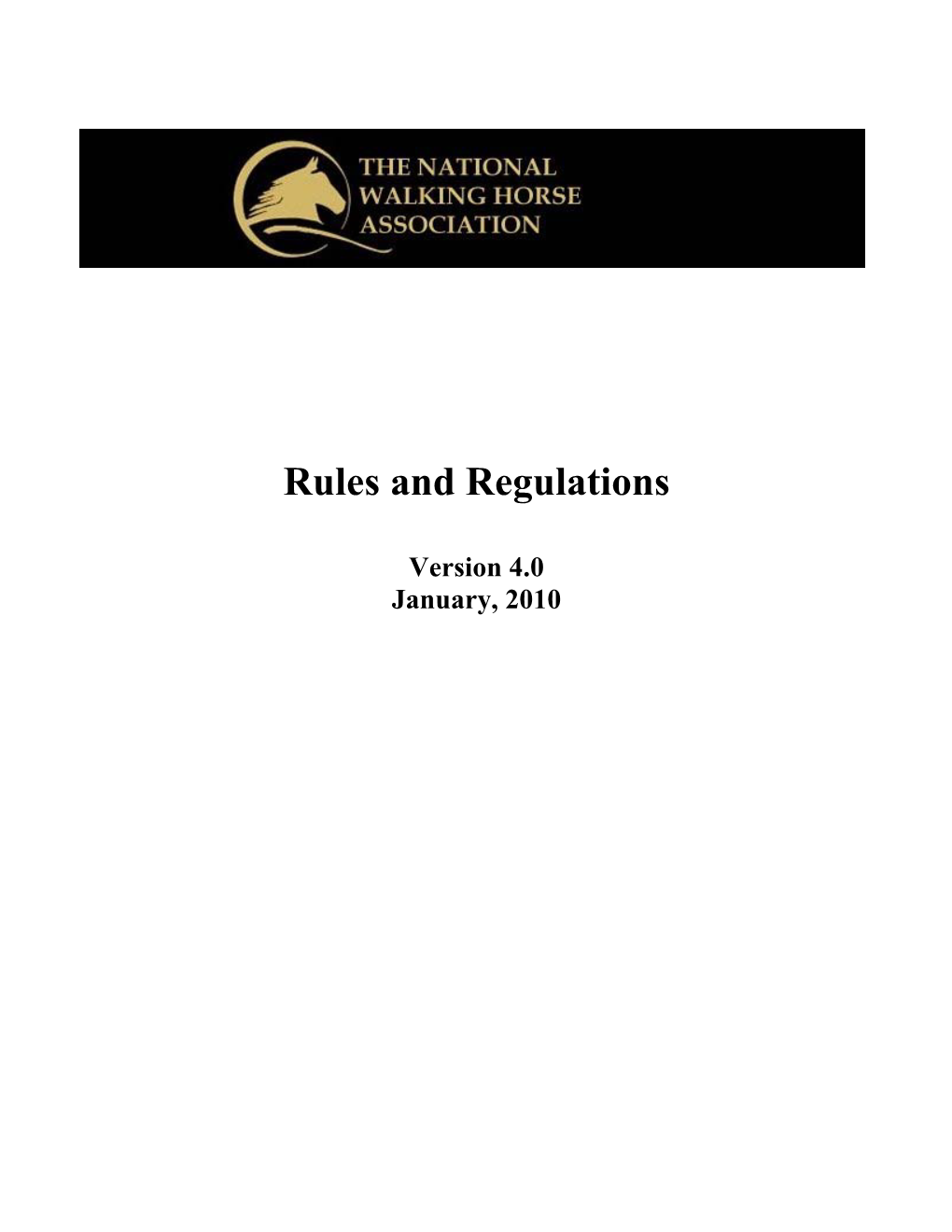 Rules and Regulations