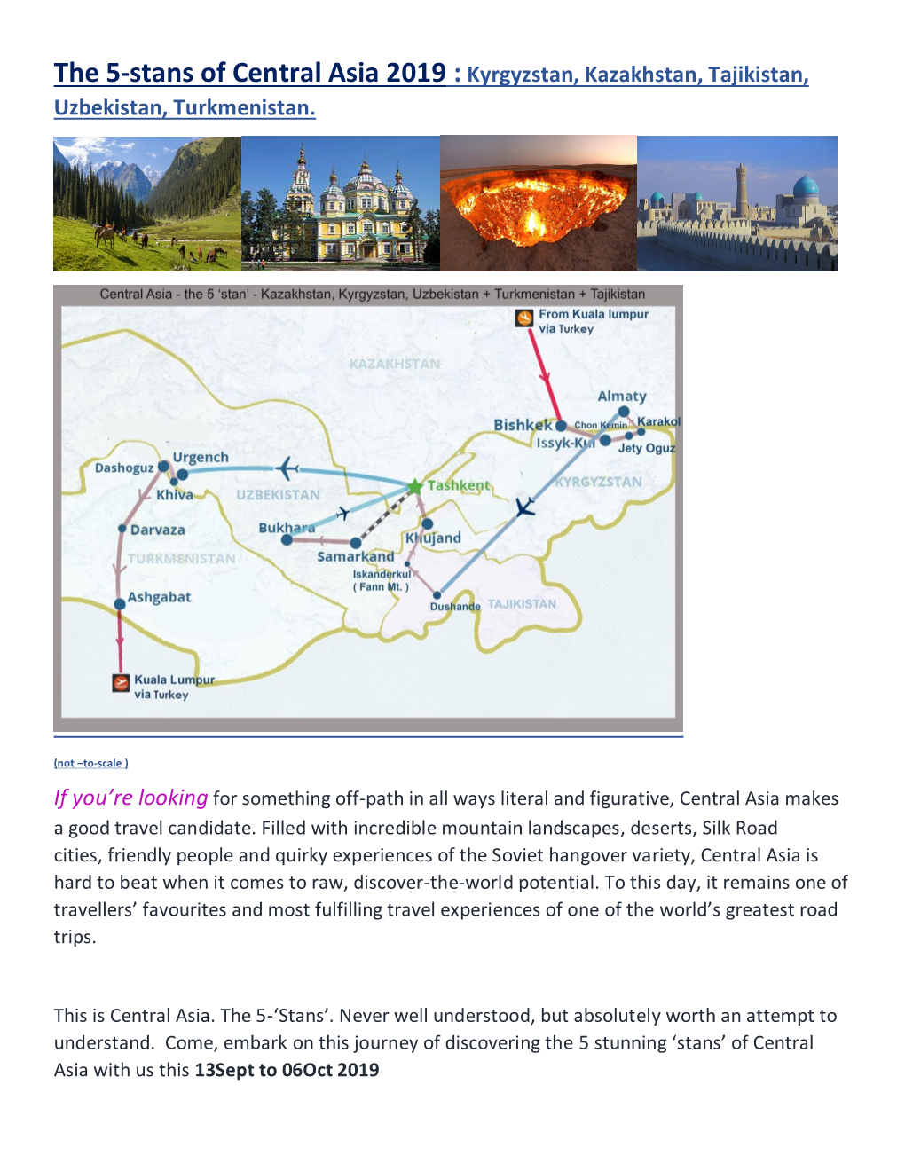The 5-Stans of Central Asia 2019 : Kyrgyzstan, Kazakhstan, Tajikistan, Uzbekistan, Turkmenistan
