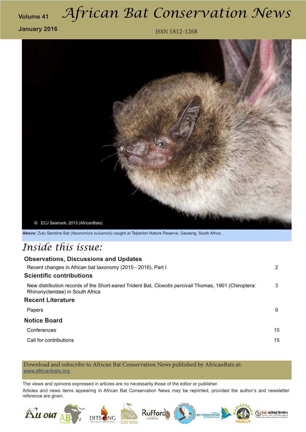 African Bat Conservation News