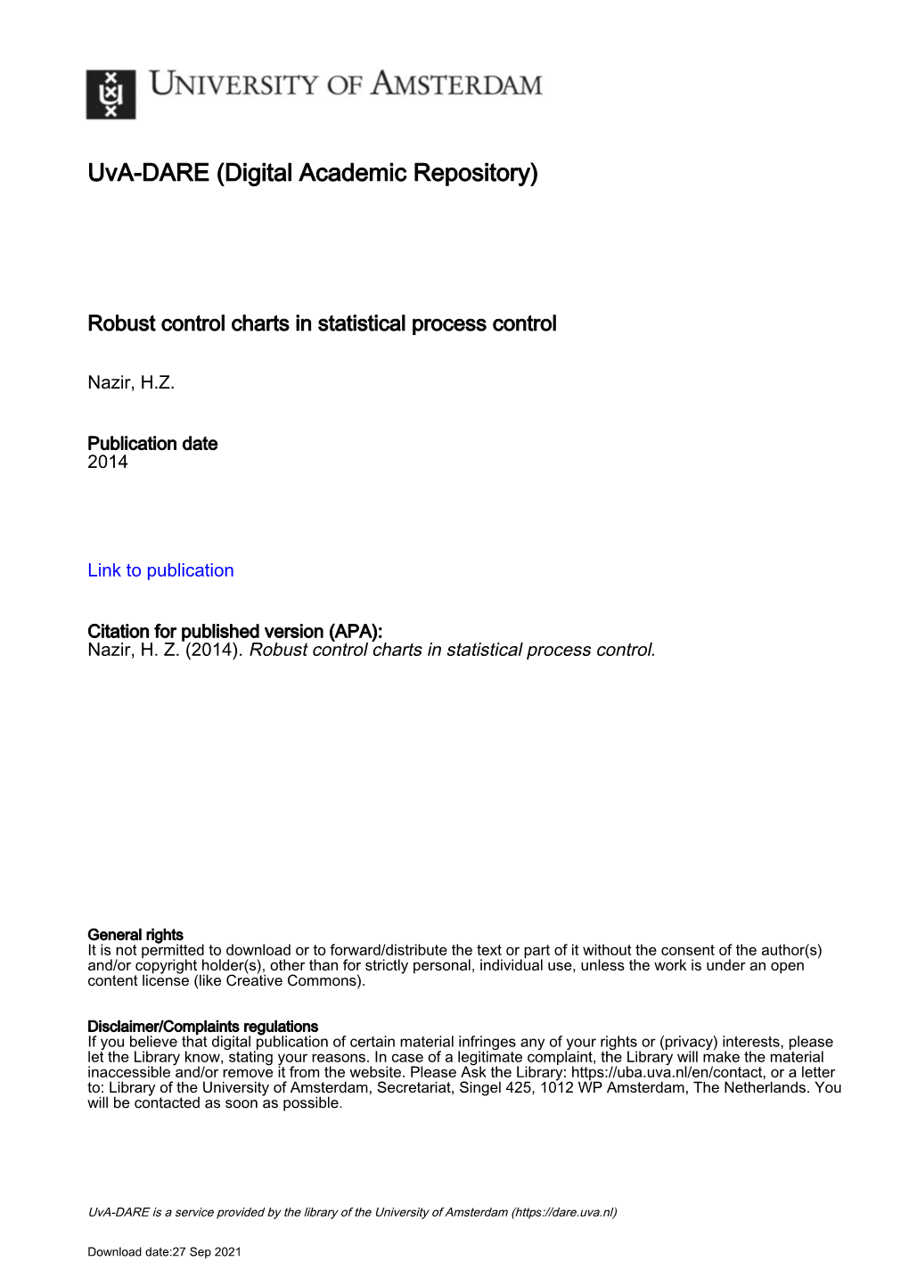 Robust Shewhart-Type Control Charts for Process Location