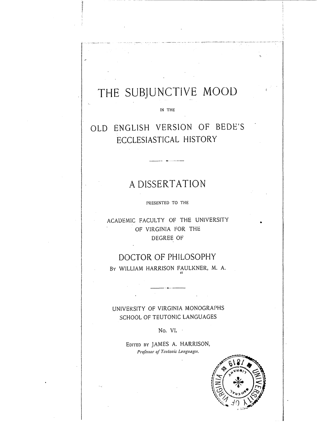 The Subjunctive Mood