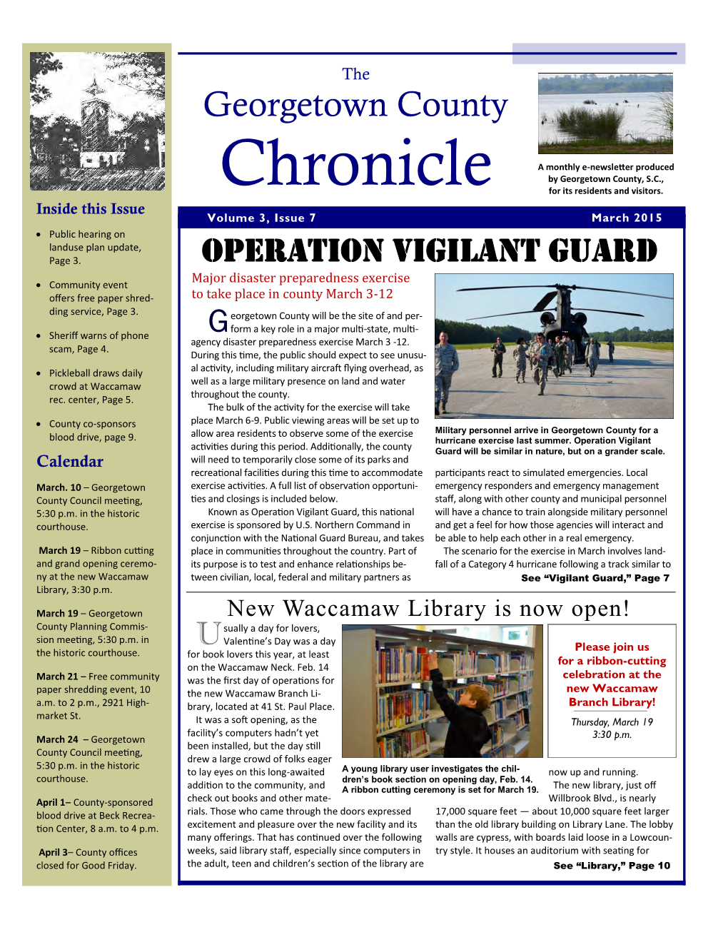 March 2015 Newsletter (PDF)