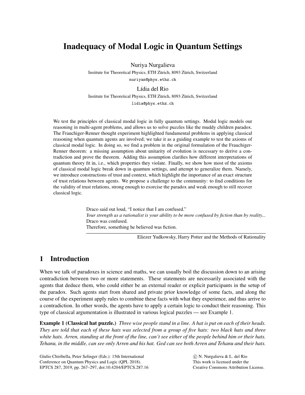 Inadequacy of Modal Logic in Quantum Settings